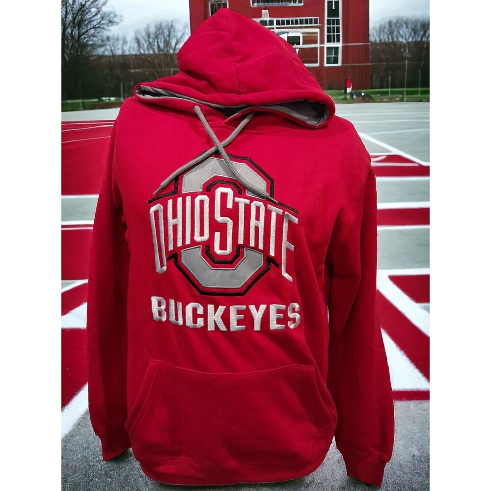 Stadium Athletics Ohio State Buckeyes Mens M Hoodie Red Pullover $55 Sweatshirt